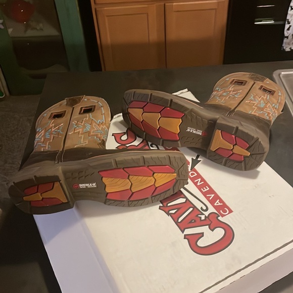 Double H Buffalo Print Work Boots Size 11D - Picture 2 of 3